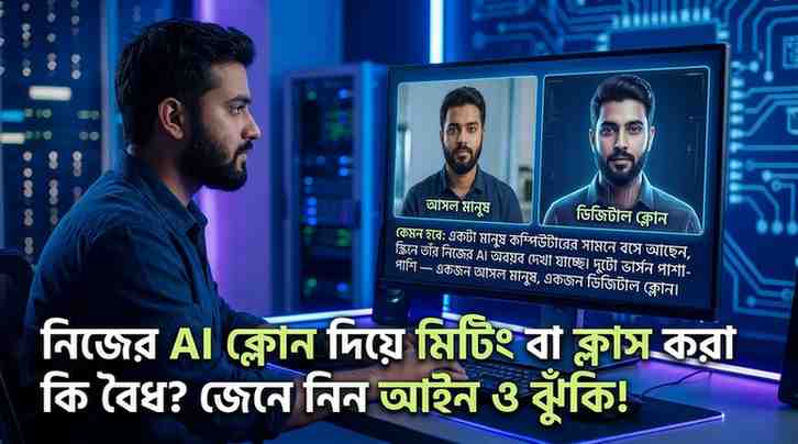 নিজের AI ক্লোন ব্যবহার করে মিটিং বা ক্লাস করার আইনি বৈধতা