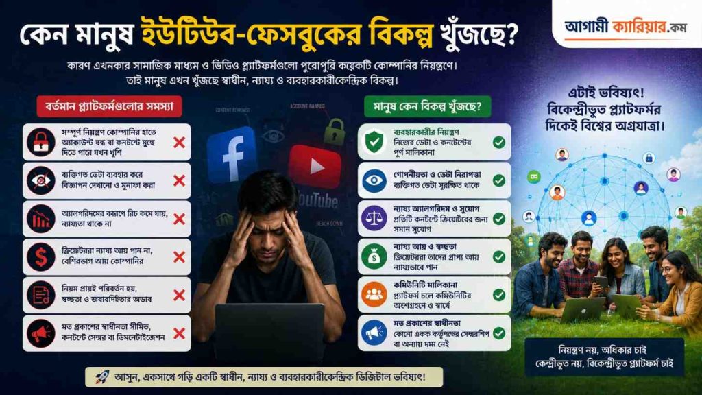 কেন মানুষ ইউটিউব-ফেসবুকের বিকল্প খুঁজছে