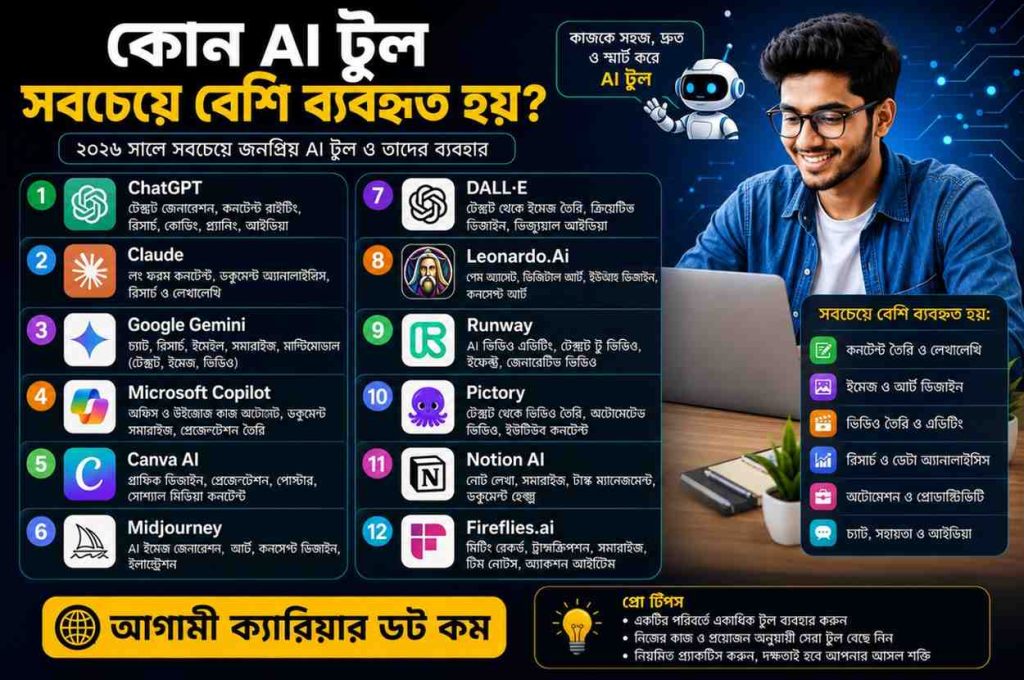 কোন AI টুল সবচেয়ে বেশি ব্যবহৃত হয়?